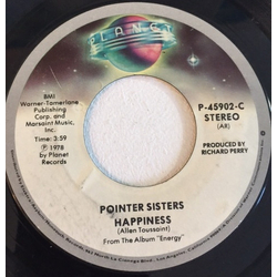 Pointer Sisters Happiness Vinyl 7" USED