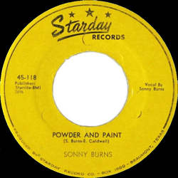 Sonny Burns Powder And Paint / Too Hot To Handle Vinyl 7" USED
