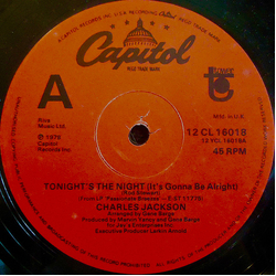 Chuck Jackson (2) Tonight's The Night (It's Gonna Be Alright) Vinyl 12" USED