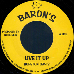 Hopeton Lewis / Baba Brooks Live It Up / Smoking Ska Vinyl 7" USED