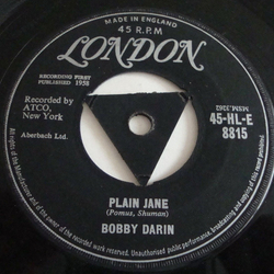 Bobby Darin Plain Jane Vinyl 7" USED