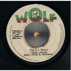 Justin Hinds & The Dominoes / The Black Disciples Fire Is A Desire / Burnin' Vinyl 7" USED