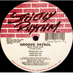 Groove Patrol Need Your Love / Dancin' To The Music Vinyl 12" USED
