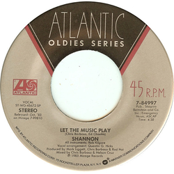 Shannon Let The Music Play / Give Me Tonight Vinyl 7" USED