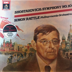 Dmitri Shostakovich / Sir Simon Rattle / Philharmonia Orchestra Symphony No. 10 Vinyl LP USED