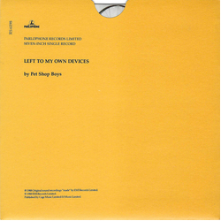 Pet Shop Boys Left To My Own Devices Vinyl 7" USED