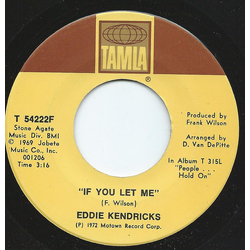 Eddie Kendricks If You Let Me / Just Memories Vinyl 7" USED