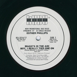 Esther Phillips / Dave Matthews (3) Magic's In The Air / Boy, I Really Tied One On / You Keep Me Hanging On Vinyl 12" USED