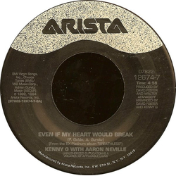 Kenny G Kenneth Bruce Gorelick / Aaron Neville Even If My Heart Would Break Vinyl 7" USED