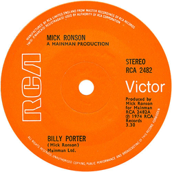 Mick Ronson Billy Porter Vinyl 7" USED