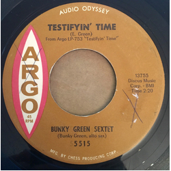 Bunky Green Sextet Testifyin' Time Vinyl 7" USED