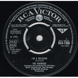 The Monkees I'm A Believer Vinyl 7" USED