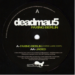 Deadmau5 Faxing Berlin / Jaded Vinyl 12" USED