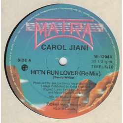 Carol Jiani Hit 'N Run Lover (Re Mix) / All The People Of The World Vinyl 12" USED