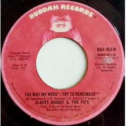 Gladys Knight And The Pips The Way We Were / Try To Remember Vinyl 7" USED