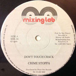 Crime Stoppa / Errol Dunkley Don't Touch Crack / One Drop Vinyl 12" USED