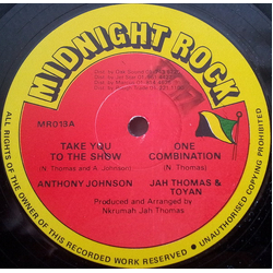 Anthony Johnson / Jah Thomas / Toyan Take You To The Show / One Combination Vinyl 12" USED