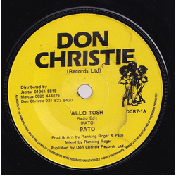 Pato Banton 'Allo Tosh Vinyl 7" USED