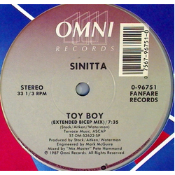 Sinitta Toy Boy Vinyl 12" USED