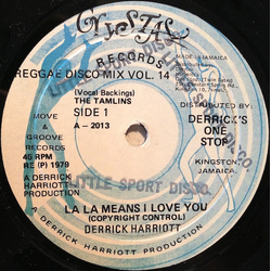 Derrick Harriott La La Means I Love You Vinyl 12" USED