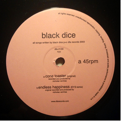 Black Dice Cone Toaster Vinyl 12" USED
