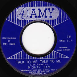 Mighty Sam Talk To Me, Talk To Me / I Need A Lot Of Lovin' Vinyl 7" USED