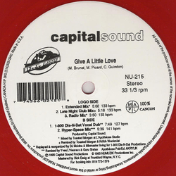 Capital Sound Give A Little Love Vinyl 12" USED