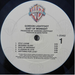 Gordon Lightfoot East Of Midnight Vinyl LP USED
