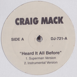 Craig Mack Heard It All Before / Dat's My Word USED VINYL 12INCH 33 S RPM