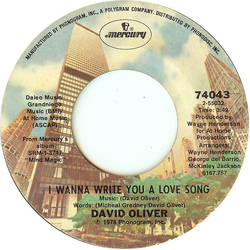 David Oliver (3) I Wanna Write You A Love Song Vinyl 7" USED
