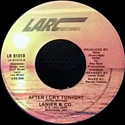 Lanier & Co After I Cry Tonight Vinyl 7" USED