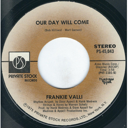 Frankie Valli Our Day Will Come Vinyl 7" USED