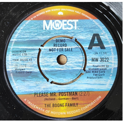The Boone Family Please Mr. Postman Vinyl 7" USED