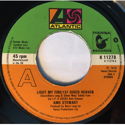 Amii Stewart Light My Fire / 137 Disco Heaven Vinyl 7" USED
