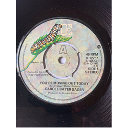 Carole Bayer Sager You're Moving Out Today Vinyl 7" USED
