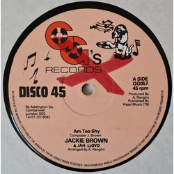 Jackie Brown / Jah Lloyd / G.G. Allstars Am Too Shy / Shy Rhythm Vinyl 12" USED