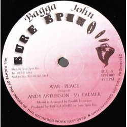 Andy Anderson (6) / Mr. Palmer War - Peace Vinyl 12" USED