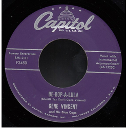 Gene Vincent & His Blue Caps Be-Bop-A-Lula / Woman Love Vinyl 7" USED