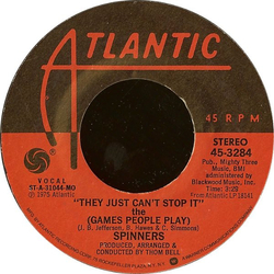 Spinners They Just Can't Stop It The (Games People Play) Vinyl 7" USED
