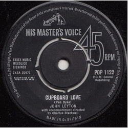 John Leyton Cupboard Love USED VINYL 7INCH 45 RPM SINGLE REISSUE REPRESS