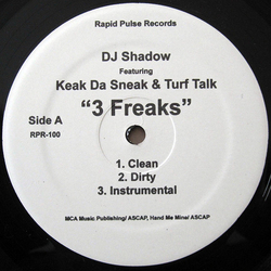 DJ Shadow / Keak Da Sneak / Turf Talk 3 Freaks Vinyl 12" USED