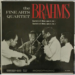 Johannes Brahms / The Fine Arts Quartet Quartet In C Minor, Opus 51, No. 1 / Quartet In A Minor, Opus 51, No. 2 Vinyl LP USED
