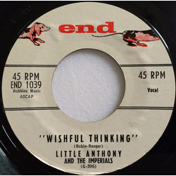 Little Anthony & The Imperials Wishful Thinking Vinyl 7" USED