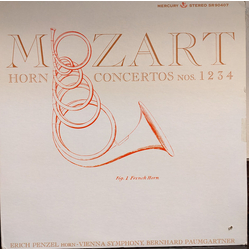 Wolfgang Amadeus Mozart / Bernhard Paumgartner / Erich Penzel / Wiener Symphoniker Horn Concertos Nos. 1, 2, 3, 4 Vinyl LP USED