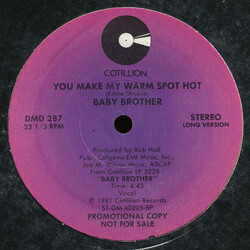 Baby Brother You Make My Warm Spot Hot Vinyl 12" USED