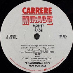 Rage (9) Money Vinyl 12" USED