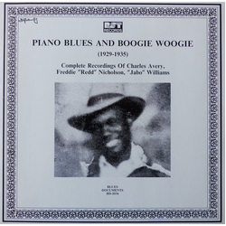 Various Piano Blues And Boogie Woogie (1929-1935) Complete Recordings Of Charles Avery, Freddie "Redd" Nicholson, "Jabo" Williams Vinyl LP USED