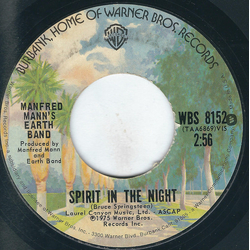 Manfred Mann's Earth Band Spirit In The Night Vinyl 7" USED