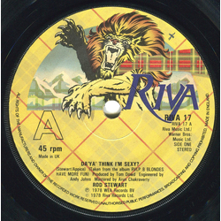 Rod Stewart Da'Ya' Think I'm Sexy? Vinyl 7" USED