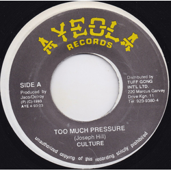 Culture Too Much Pressure Vinyl 7" USED